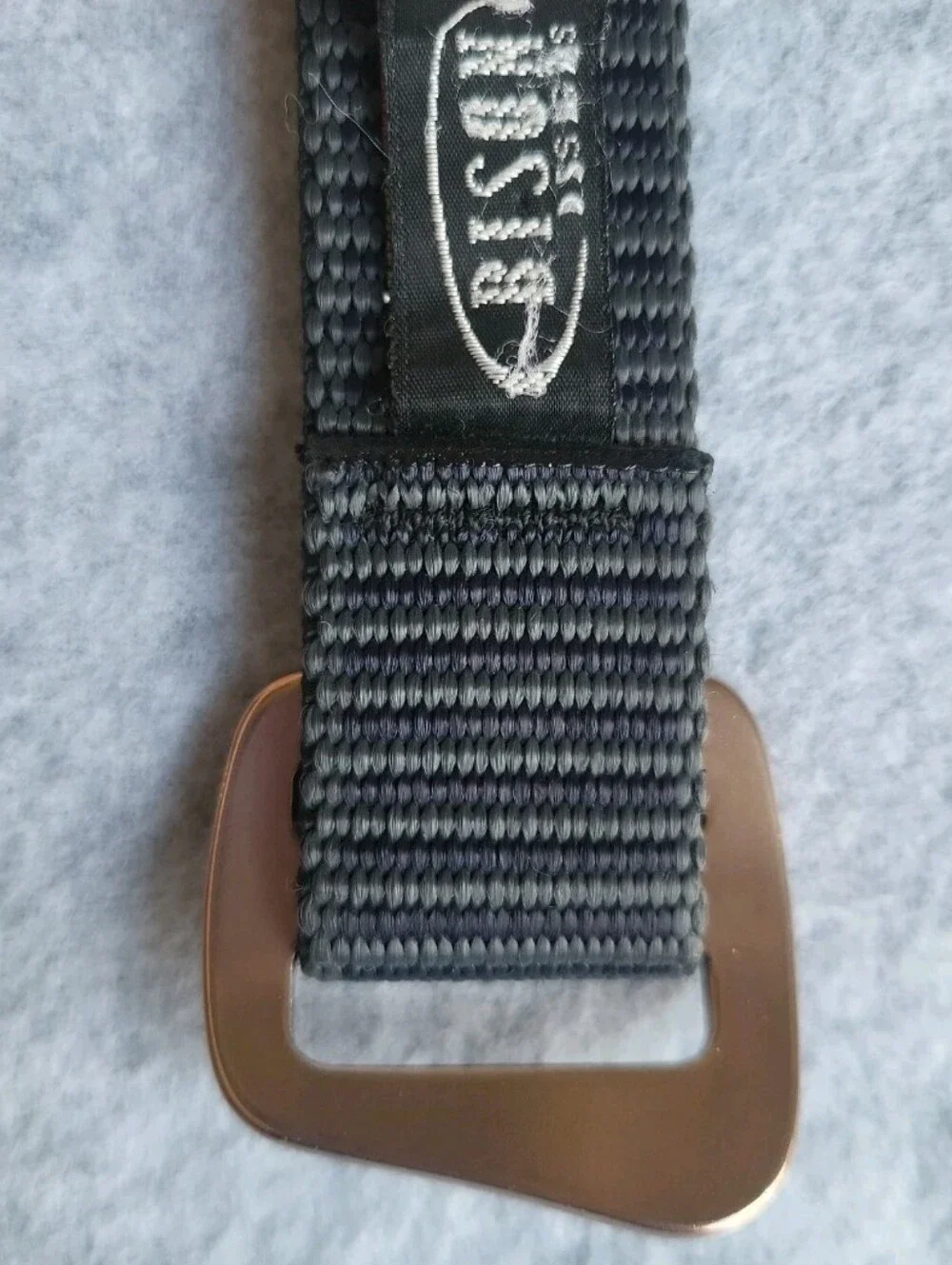 Bison Designs Webbed Belt Mens L Gray Nylon Tactical Military Outdoor USA Made